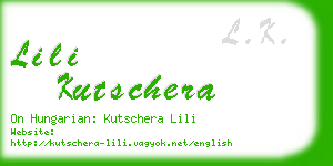 lili kutschera business card